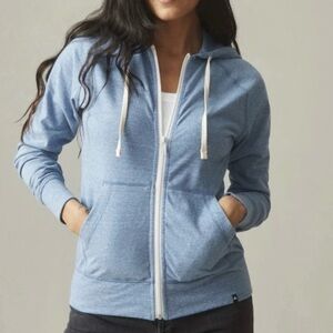 NWOT American Giant Women's Lightweight Full Zip Hoodie in Light Blue. Size M